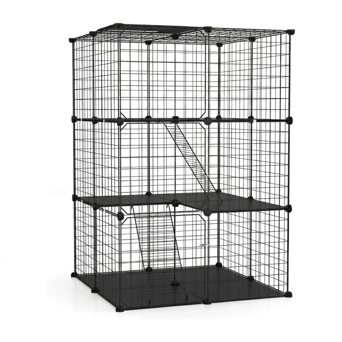 CARLA HOME Large Cat Cage Diy Enclosure, 4 Tier Pet Playpen Cat Kennel