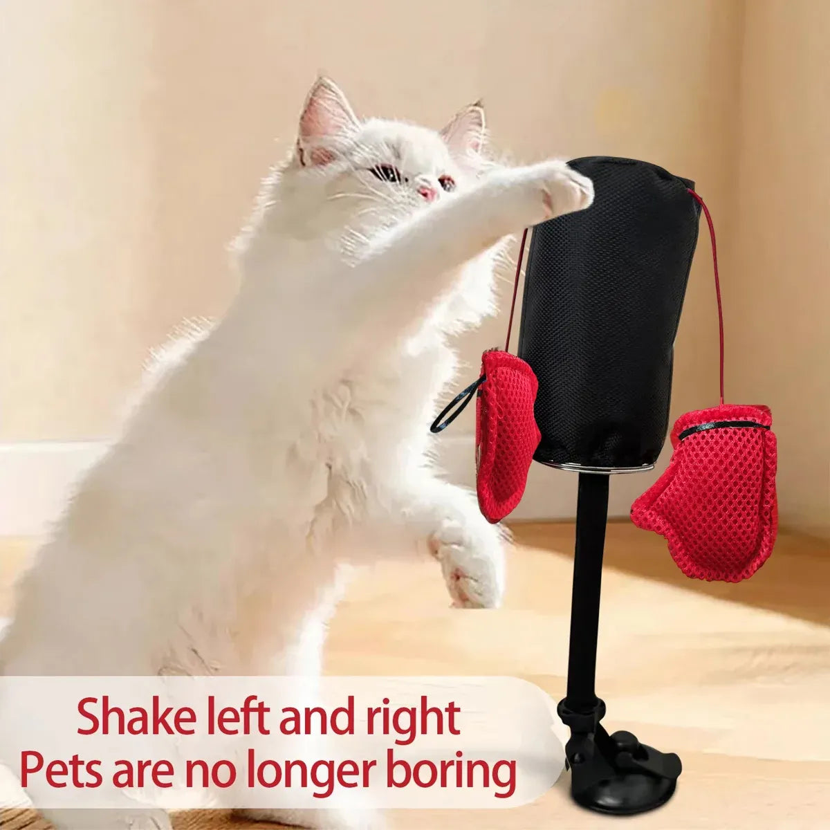 Tease Cat Toys Multi-Functional Cat Boxing Game Interactive Fun Toy for Cats