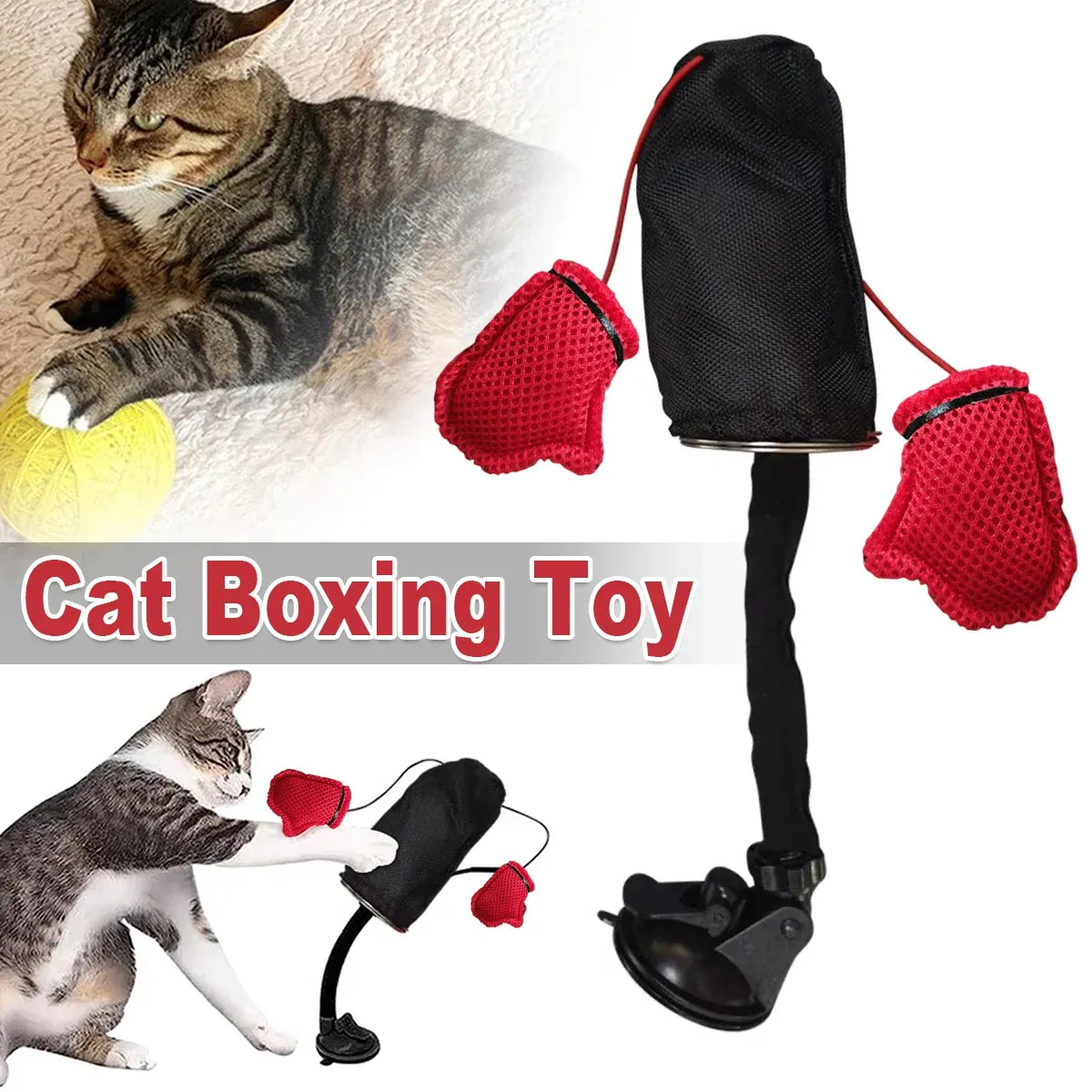 Tease Cat Toys Multi-Functional Cat Boxing Game Interactive Fun Toy for Cats