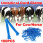 100PCS Piglet Umbilical Cord Clips Animal Clamp Tool for Pig Dog Cow Veterinary