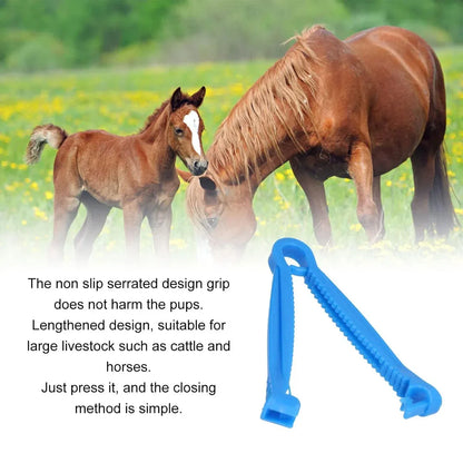 100PCS Piglet Umbilical Cord Clips Animal Clamp Tool for Pig Dog Cow Veterinary