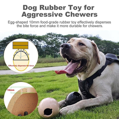 Licking Dog Gnawing Toy Slow Feeder Dinosaur Eggs Interactive Slow Food Dog Toy - Beige