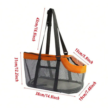Mesh Dogs Carrying Bag Large Capacity Breathable Outdoor Travel Pet Carrier Bag