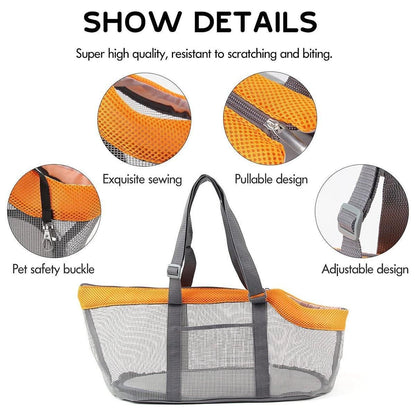Mesh Dogs Carrying Bag Large Capacity Breathable Outdoor Travel Pet Carrier Bag