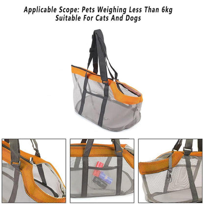Mesh Dogs Carrying Bag Large Capacity Breathable Outdoor Travel Pet Carrier Bag