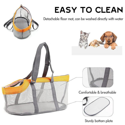 Mesh Dogs Carrying Bag Large Capacity Breathable Outdoor Travel Pet Carrier Bag