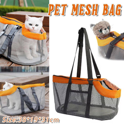 Mesh Dogs Carrying Bag Large Capacity Breathable Outdoor Travel Pet Carrier Bag