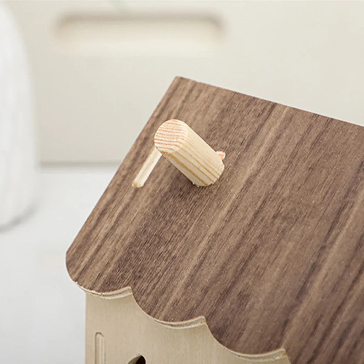 Wooden Hamster House Guinea Pig Hideout Hut Small Animal Shelter Durable Sturdy