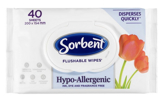 Sorbent Clean and Fresh Hypo Allergenic Wet Wipes Set (40-Pieces)