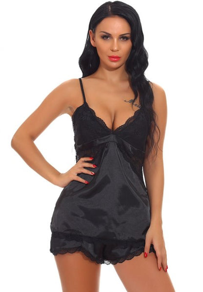 Enticing Words Satin Cami Set-XY942