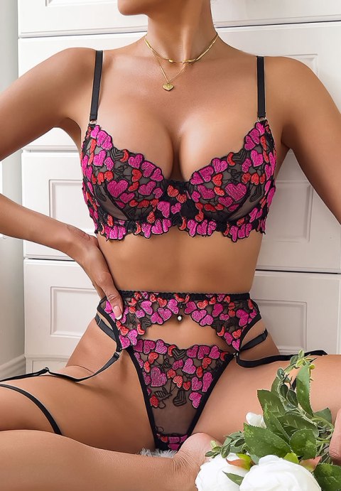 Floral Passion Lace Bra Set-ZRDZR1142A