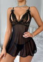 Peek-A-Boo Babydoll Set-YSF2282