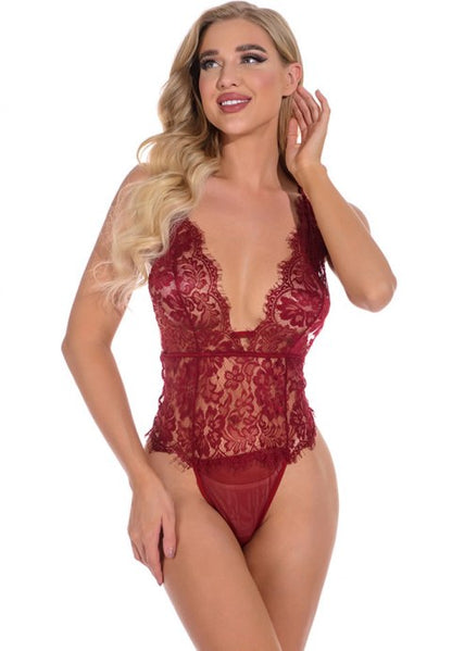 Eyes On Me Lace Teddy-XY8526G