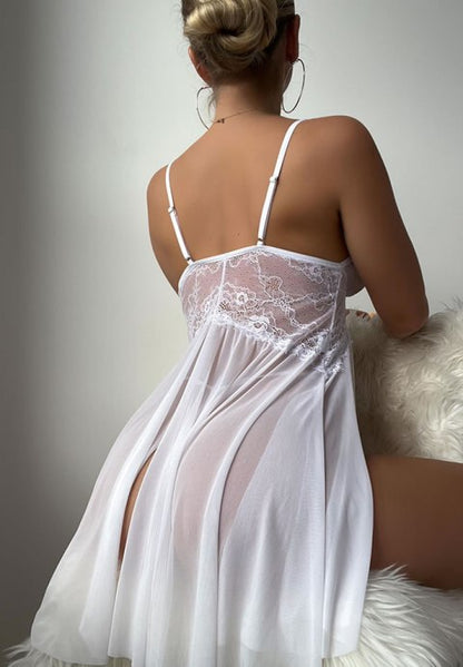 Forever Love Lace And Mesh Babydoll-YSF2288