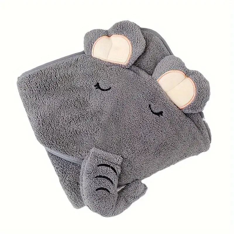 Ultra-Soft Elephant Hooded Youngsters Towel 