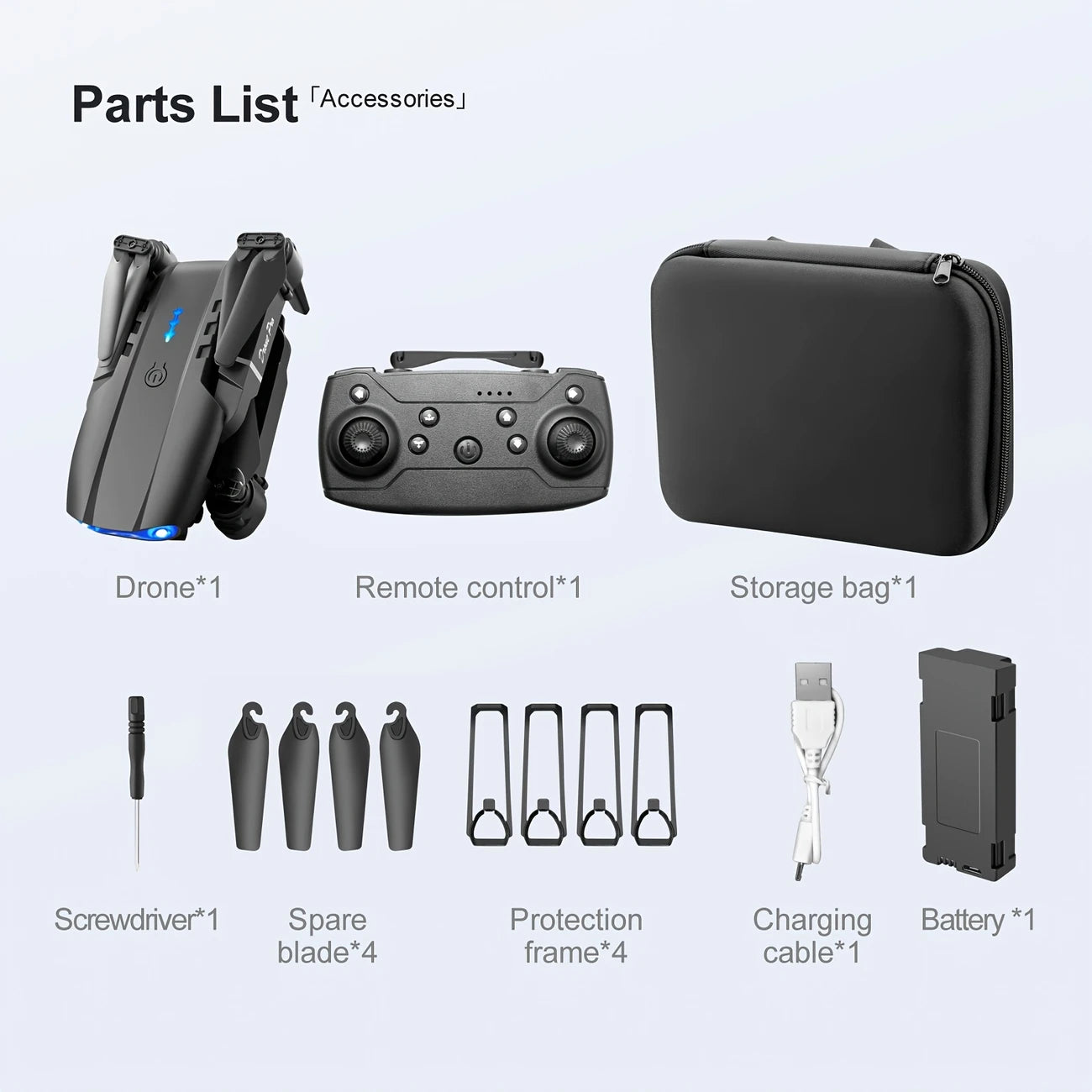  E99 Pro K3 Foldable Quadcopter Drone with HD Dual Cameras 