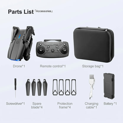  E99 Pro K3 Foldable Quadcopter Drone with HD Dual Cameras 