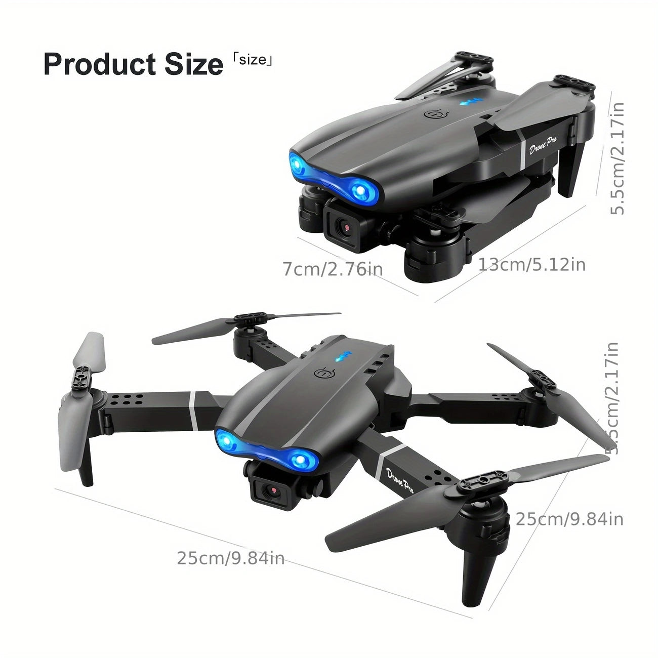  E99 Pro K3 Foldable Quadcopter Drone with HD Dual Cameras 