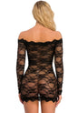 Long Sleeve Lace Chemise Set-ZL3562