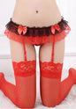 Womens Ruffle Lace Garter Belt-WYLQ2140